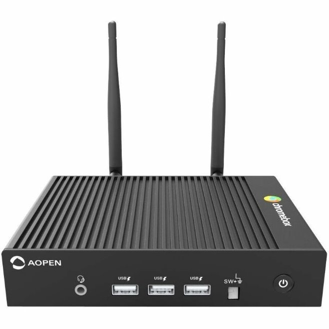 AOPEN Chromebox Mini 2 - AI Ready - 3 Year Warranty Included - Intel Celeron N4500 - Fanless - Ventless - 8 GB RAM - 32 GB eMMC - Military-grade.jfif